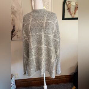 Cyrus Gray and White Knit Sweater